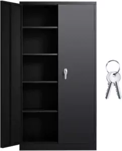 INTERGREAT Black Metal Storage Cabinet