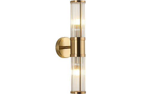 ECOBRT Glass Wall Light Fixture Indoor Brass Bathroom Vanity Lights Beside Mirror