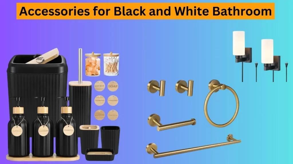 Accessories for Black and White Bathroom