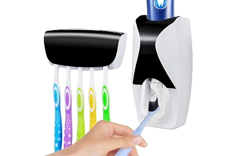 Waycom Toothpaste Dispenser and Toothbrush Holder