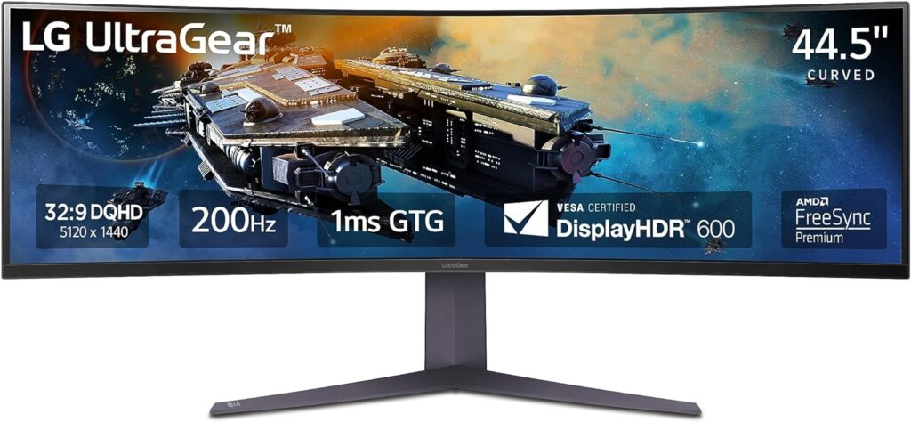 LG 45GR65DC-B 45-inch UltraGear Curved Gaming Monitor