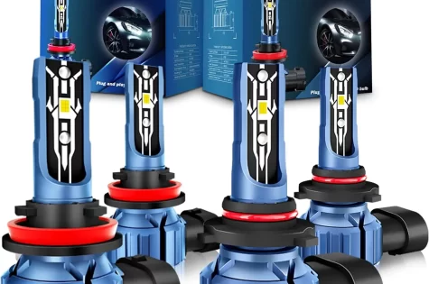 Illuminate with Confidence: ROYLUX H11/H9/H8 Low Beam 9005/HB3 High Beam LED Fog Light Bulbs Combo